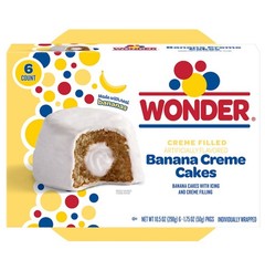 🟠New Limited Edition Wonder Creme Filled Banana Creme Chocolate Cupcakes 10.5oz
