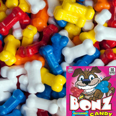 Classic Bonz Dog Bone Shaped Candy for Bulk Vending Machine Case of 11,000 pcs