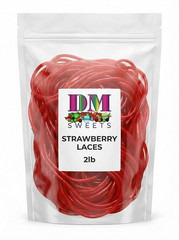 Premium Strawberry Licorice Laces – 2 Lbs of Fresh Thin Shoestring Soft and Chew