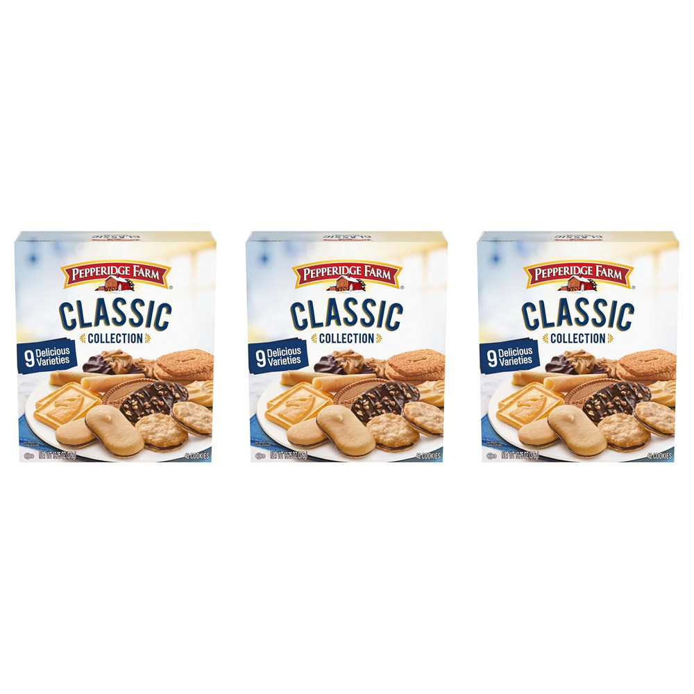 Cookies Classic Collection, 9 Cookie Varieties, 13.25 Oz. Box (Pack of 3)
