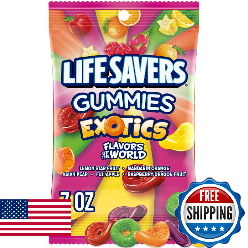 LIFE SAVERS Exotics Gummy Candy 7oz Bag