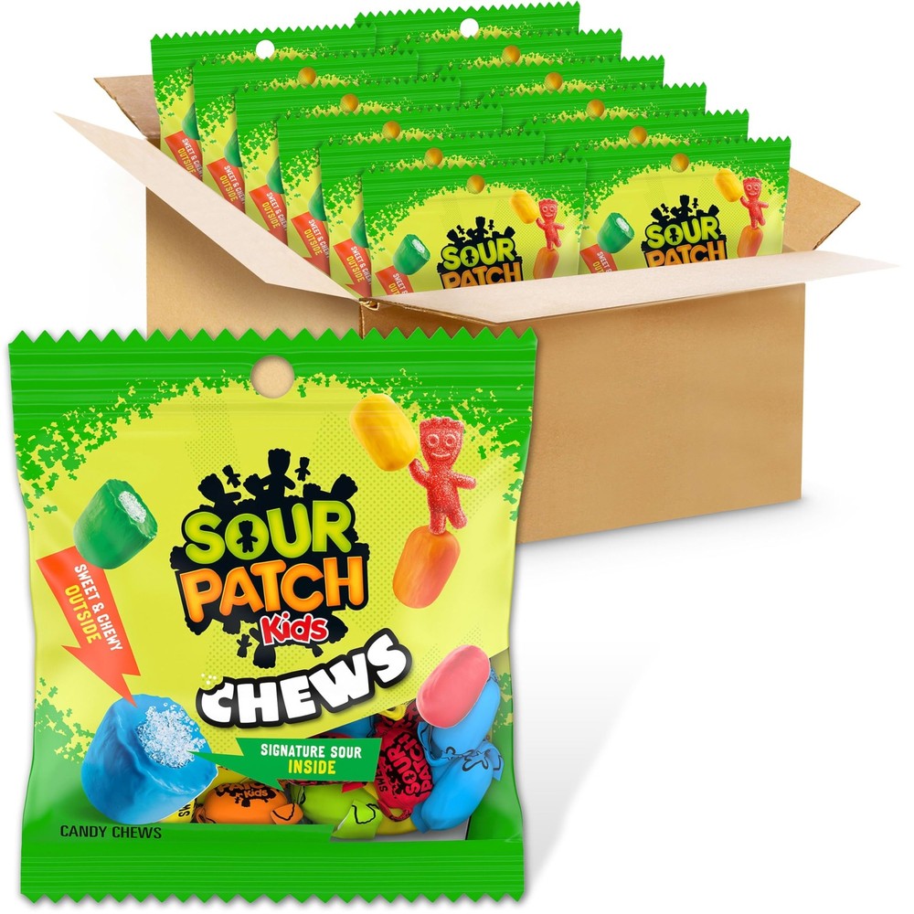 Chews Soft & Chewy Candy, Bulk Candy, 12-2.12 oz Bags
