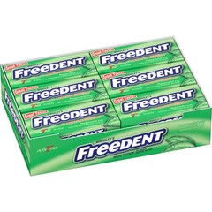 FREEDENT Peppermint Chewing Gum, 15 Stick (Pack 15 Count of 12), Green