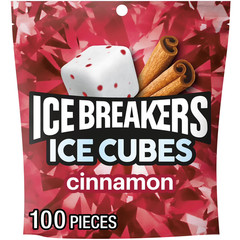 (Pack of 2) Ice Breakers Ice Cubes Cinnamon Sugar Free Gum 8.11 oz 2x 100 pcs