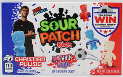 Sour Patch Kids Candy Red White and Blue Soccer Theme Case Of 12 Boxes