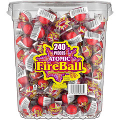 Atomic Fireball, Candy, Cinnamon Flavor, Individually Wrapped, 64.8Oz (240 Ct)