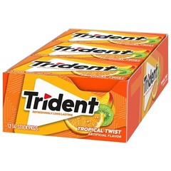 Trident Tropical Twist Sugar Free Gum 42/ 168 Total Pieces