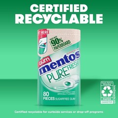 Pure Fresh Sugar-Free Spearmint Gum in Recyclable Bottle – Perfect for All Ages