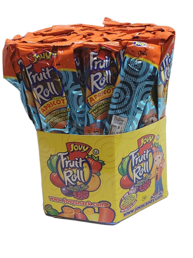 Jovy Fruit Roll Snacks -Apricot (48 Packets per Order) – Perfect for Snacks