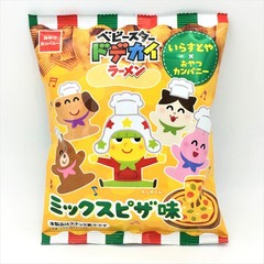 Oyatsu X Irasutoya Baby Star Big Ramen Mixed -Pizza Flavor 61g香脆寬拉麵點心麵零食(混合披薩味)