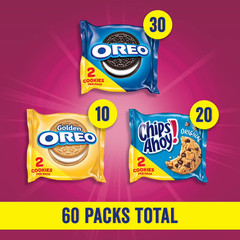 Nabisco Sweet Treats Cookie Variety Pack, OREO & CHIPS AHOY! (60 pk.)Great Price