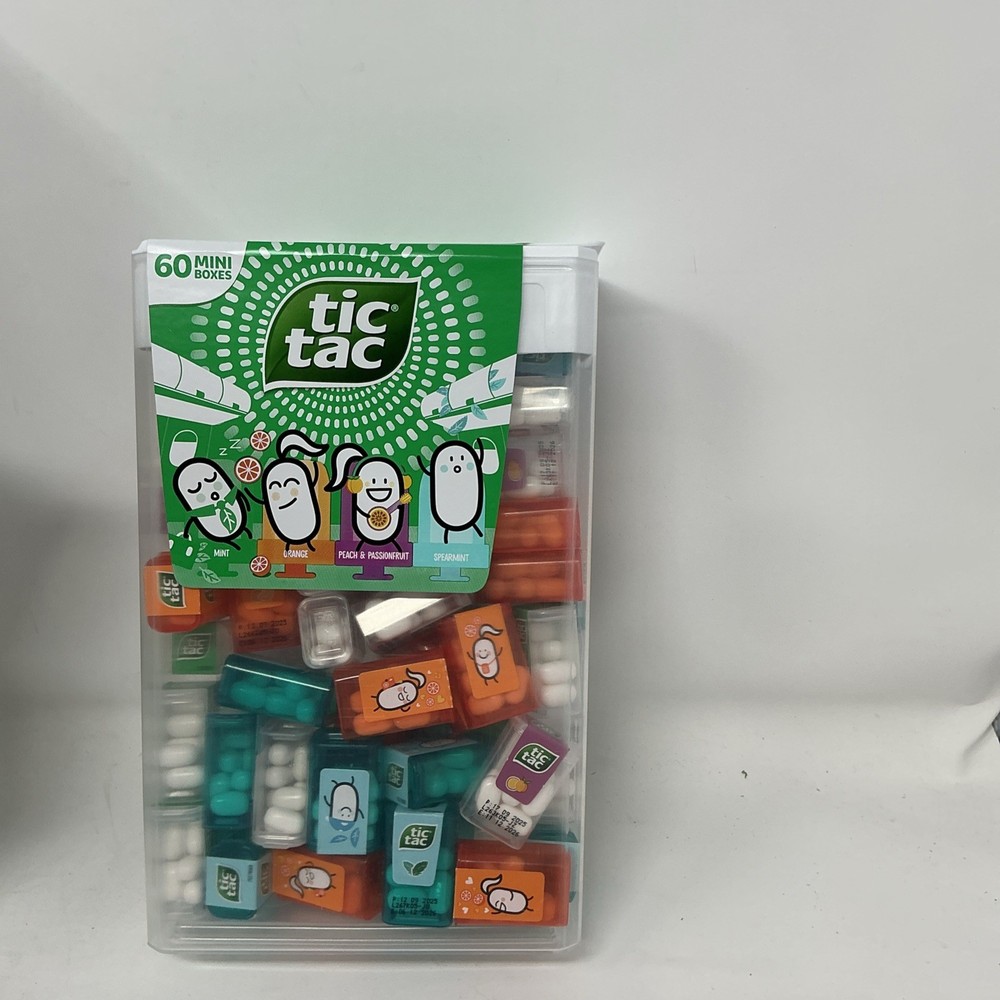 Giant Tic Tac Display Box Mints 60 Mini Packs 4 Flavors Exp12/06/2026 DamagedBox