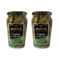 Maille Pickles 2 count Cornichons Original 13.5 Fl Oz (Pack of 2), Green