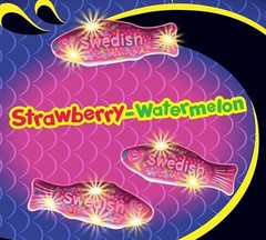 6 Bags Swedish Fish Mini Glow Ups Candy, Snack, Treat ~ 6.7oz
