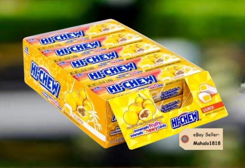 🌺Hi Chew Morinaga Chewy Candy 1.76 oz – Lilikoi Hawaii Exclusive (Pack of 15)