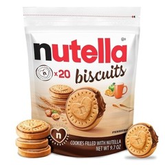 Nutella Biscuits Hazelnut Spread with Cocoa Sandwich Cookies 20-Count Bag