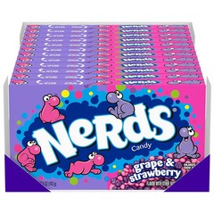 Candy, Grape & Strawberry Flavor, 5 Ounce Movie Theater Candy Boxes (Pack of 12)