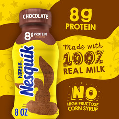 Nesquik Chocolate Milk Ready to Drink Low Fat 8 fl oz Bottles 12 Pack