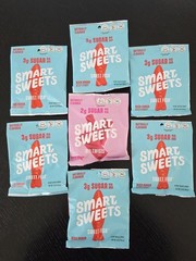 (7) Smart Sweets Sweet Fish Red Twists Low Sugar Plant Based Vegan Candy Bags