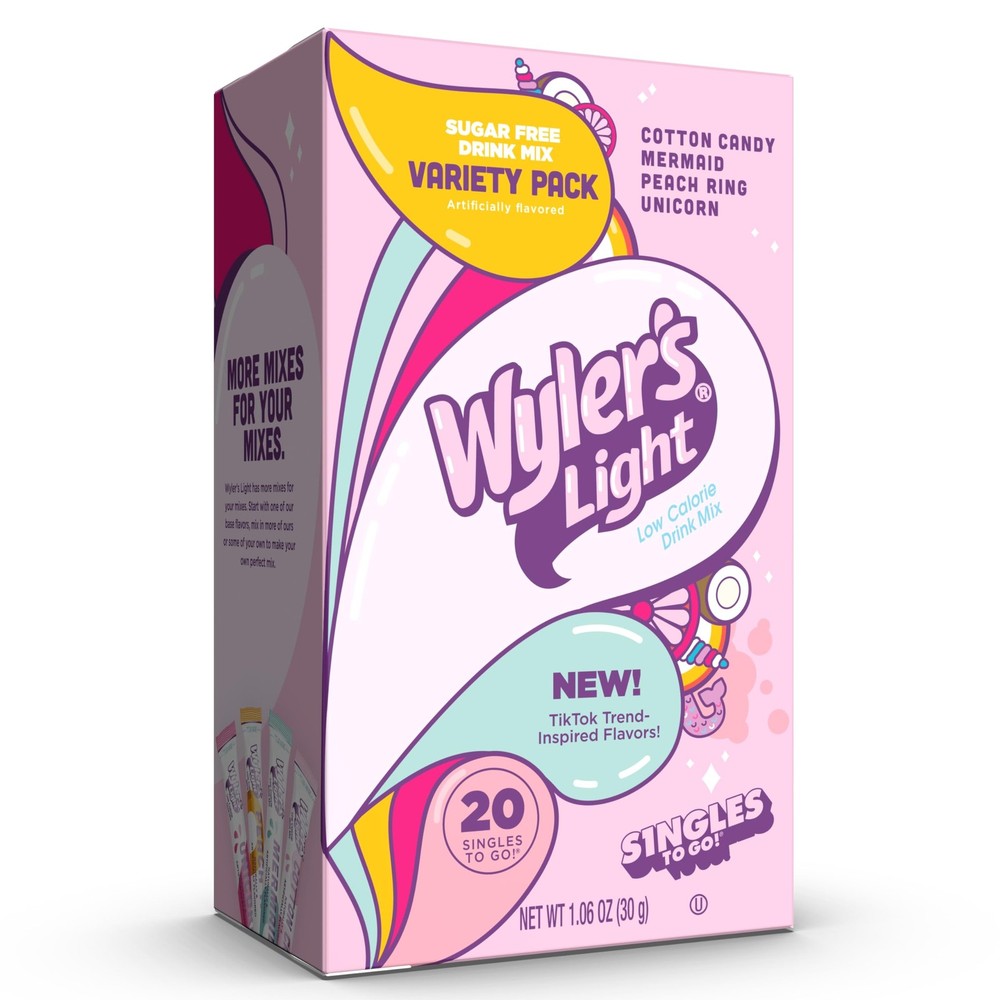 Wyler’s Light Singles to Go Powder Packets, 1.06 Ounce (Pack of 1), Variety