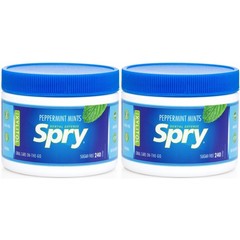 Spry Xylitol Peppermint Sugar Free Candy – 240 Count (Pack of 2), White