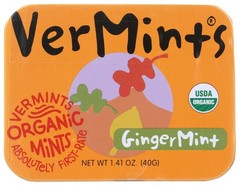 Organic Ginger Peppermint Breath Mints 1.41 Oz Vegan Gluten Free Minty Freshness