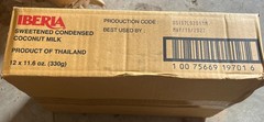 Iberia Sweetened Condensed Coconut Milk, 11.6 Oz (Pack of 12). BB: 05/19/27