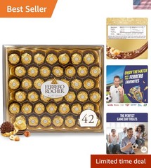 Gourmet Hazelnut Milk Chocolate Gift Box, 42 Individually Wrapped Chocolates,…