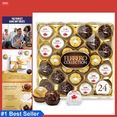 Gourmet Chocolate Gift Box 24 Count Assorted Hazelnut Coconut Dark
