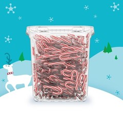 Mini Candy Canes Tub, 260 Count, Minty Sweet Treat for Holiday Cheer