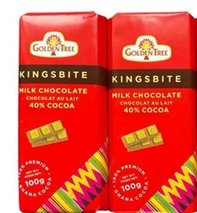 2 X 100g Ghana Milk Chocolate Kingsbite – 40% Cocoa- 48 HR FLASH SALE !!!!!!