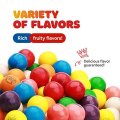 Gumballs for Gumball Machine Refill Bubble Gum 260 Count (Pack of 1), Multi