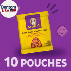 Annie’S Organic Bees, Bugs, and Butterflies Fruit Flavored Snacks, 10 Pouches, 7