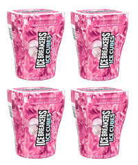 Ice Breakers Ice Cubes Bubble Breeze Sugar Free Gum Xylitol 40 Count (Pack of 4)