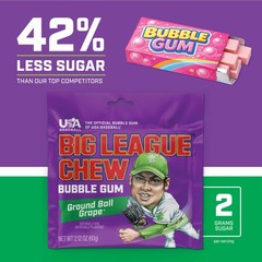 Big League Chew Ground Ball Grape Bubble Gum – 12 Count (Pack of 1),