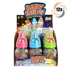 Full Box 12x Bottles Kidsmania Baby Flash Pop Assorted Crystal Bits | 1.59oz