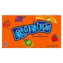 Wonka Runts Hard, Chewy & Fruity Candy, 5 Ounce Theater Candy Boxes (Pack of 12)