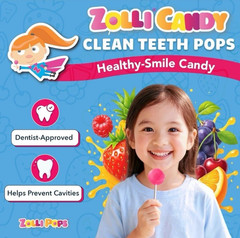 Zollipops Clean Teeth Lollipops, 14 Count (Pack of 2), Natural Fruit Variety NEW