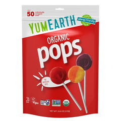 Yumearth Organic Pops Variety Pack, 40 Fruit Flavored Favorites Lollipops, Aller