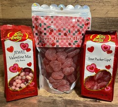 Valentines Day Sweet Hearts, Love Lips & Jewels Soft Chewy Candies Gift Set