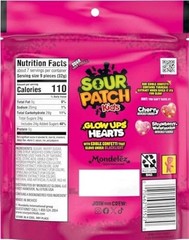 SOUR PATCH KIDS Glow Ups Hearts Soft & Chewy Valentine’s Day Candy, 8.47 Oz
