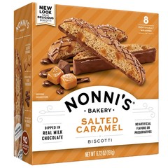 (2) Nonni’s Bakery SALTED CARAMEL Biscotti Nonnis Milk Chocolate 6.72 oz Box
