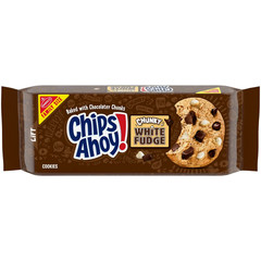 CHIPS AHOY! White Fudge Chocolate Chunky Fudgy Chocolate Chip Cookies, Family Si