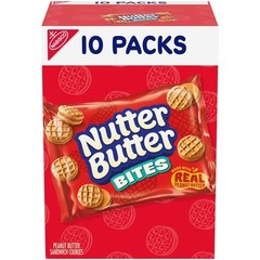 NUTTER BUTTER Peanut Butter Sandwich Cookies 10 Packs 4 Cookies Each
