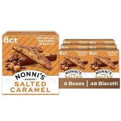 Salted Caramel Biscotti – 6 Boxes, 48 Delicious Cookies, Perfect Snack Treat