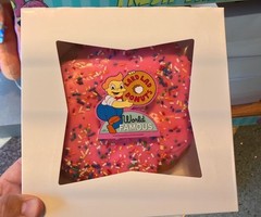 Universal Studios The Simpsons Lard Lad Donuts Large Pink Sprinkles Donut New