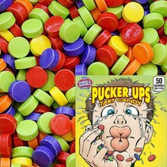 PUCKER UPS Sour Sweets 25# Tart Tangy 13500pc Candy Dubble Bubble coated vending