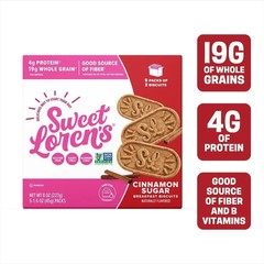 Breakfast Biscuits, Cinnamon Sugar, Gluten Free, 15 Count, 1.6 oz (45g) Each