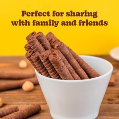 Bauducco Wafer Rolls Crispy Chocolate Wafer Rolls Filled w/ Creamy Hazelnut