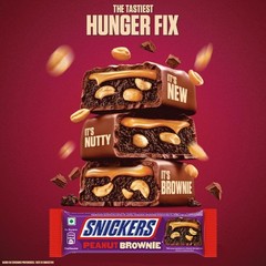 Snickers Peanut Brownie Bar with Caramel 45 gm (Pack of 10 bars) free shipping